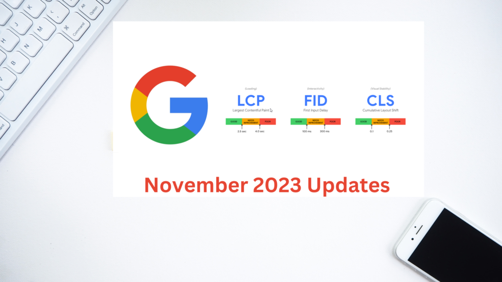 What are the major google core algorithm updates in November 2023